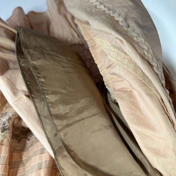 Camelot Italy Peach Lace Tiered Midi Skirt Size S Boho Romantic Cottagecore - Picture 7 of 16